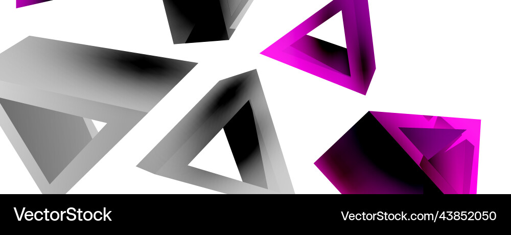 Triangle abstract background 3d basic Triangle abstract background 3d basic Vector Image