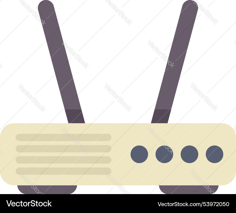 Wireless router providing internet wifi signal Wireless router providing internet wifi signal vector image