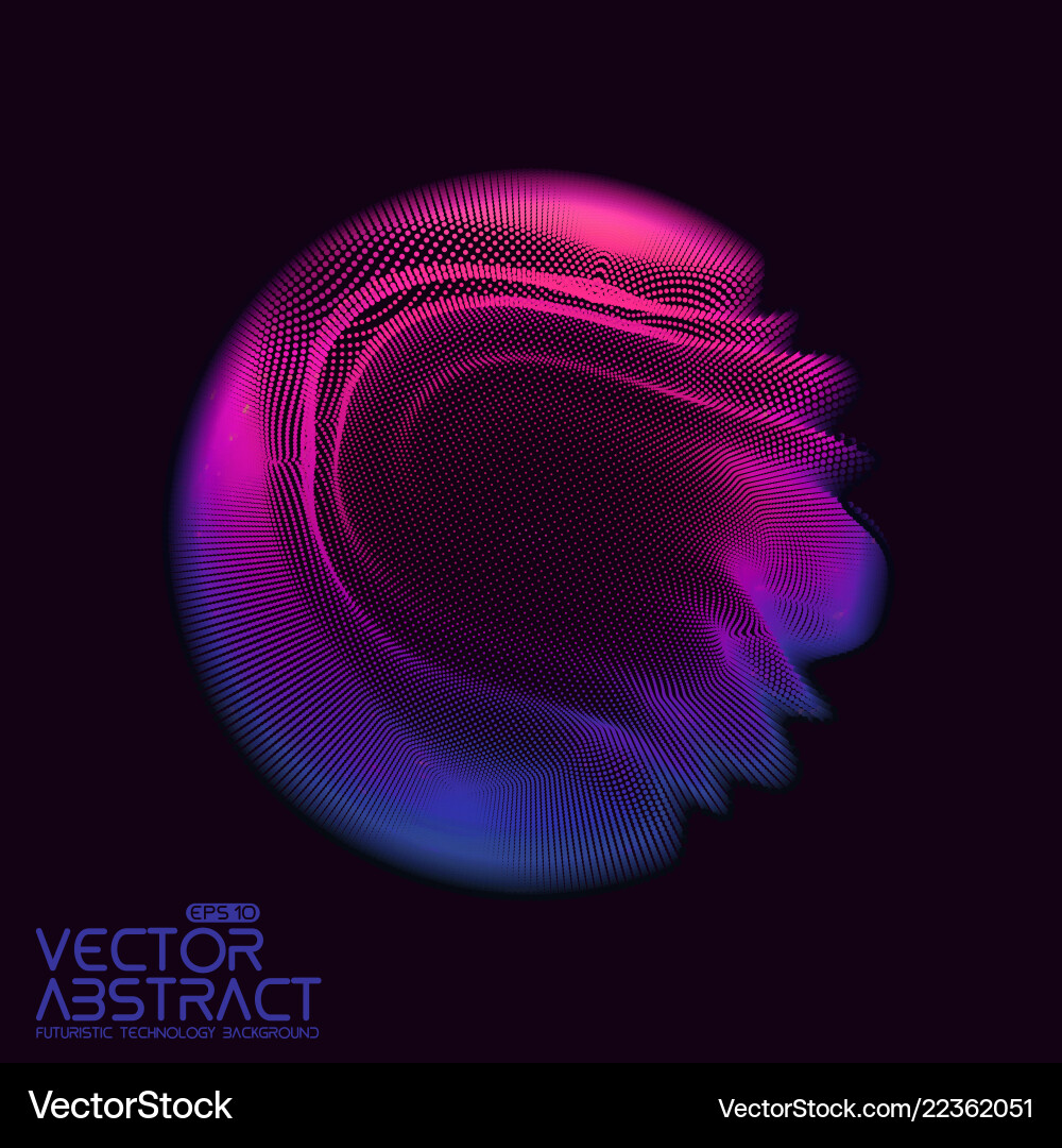 Abstract sphere of particles points array Abstract sphere of particles points array vector image