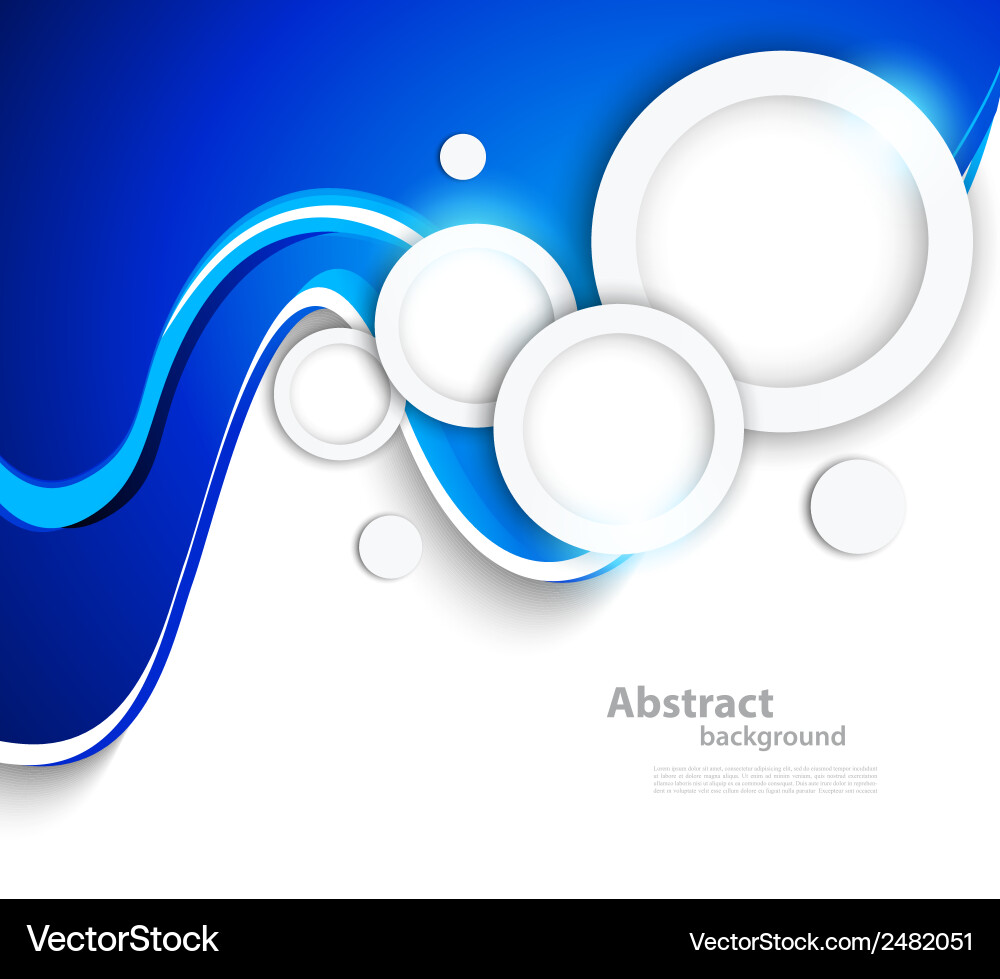 Abstract wavy background with circles Vector Image