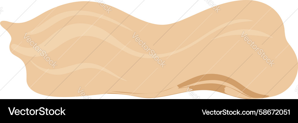 Beige Undulating Shape - Background Element Vector Image