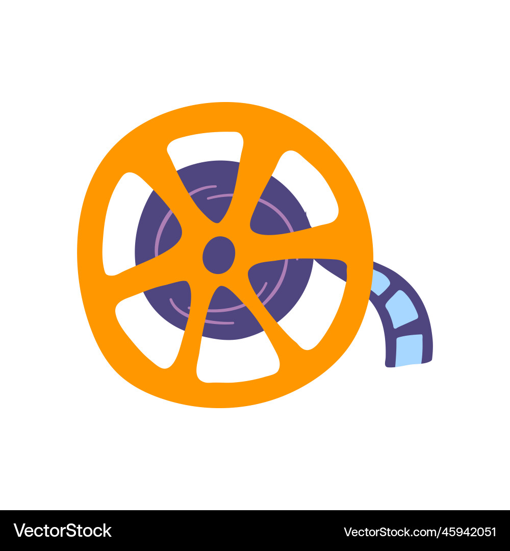 Cartoon Farbfilm Rolle und Kino Tape Cartoon Farbfilm Rolle und Kino Tape vektorbild