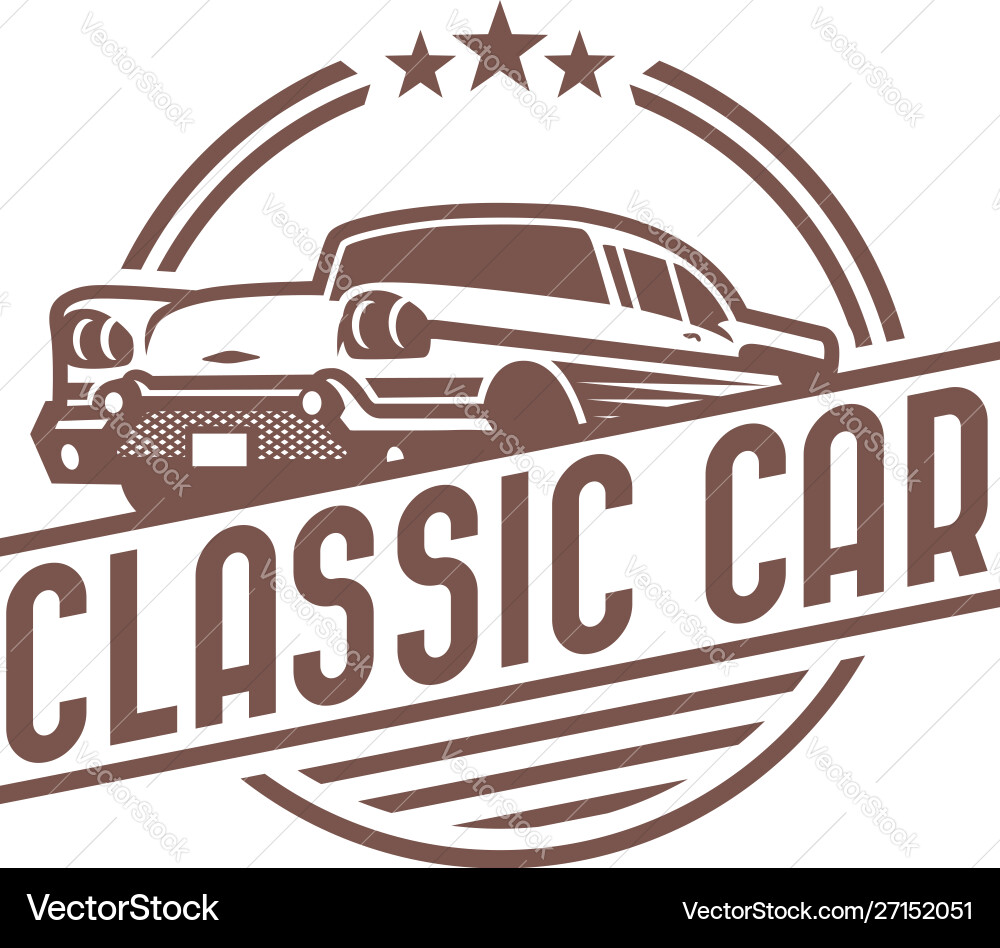Classic Car Logo Template Vector Image