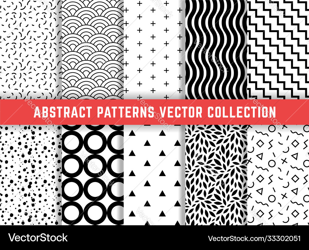 Geometric minimalistic patterns set Vector Image