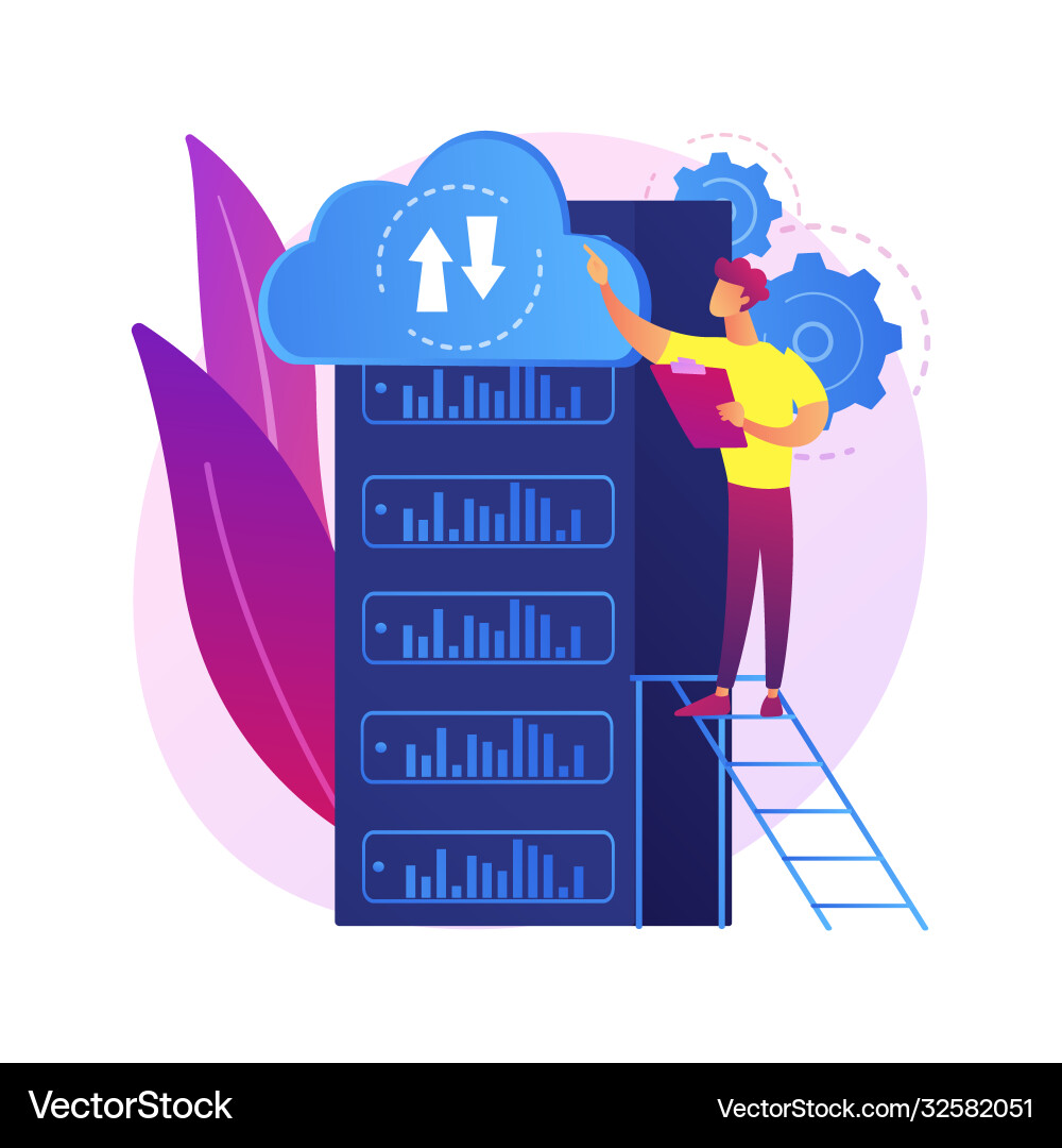 Hosting processor concept metaphor Hosting processor concept metaphor vector image