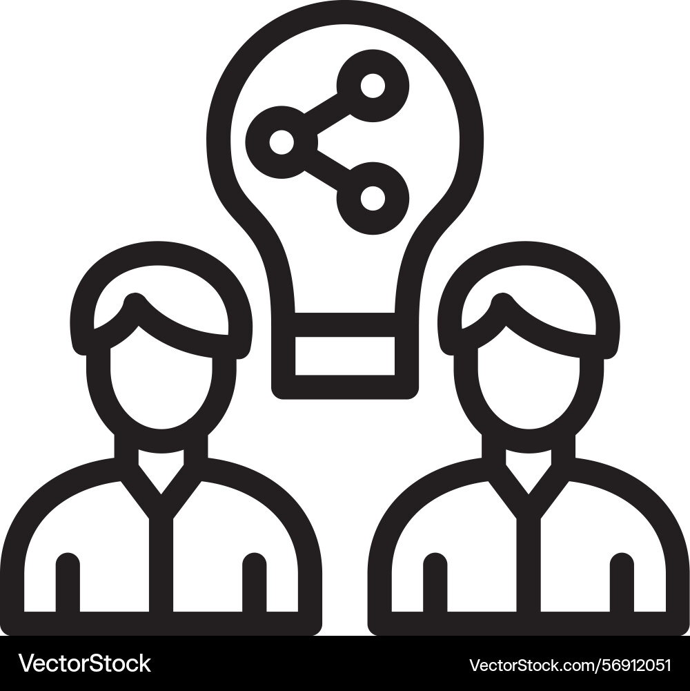 Knowledge transfer linear style icon design Vector Image