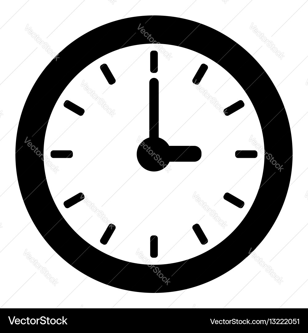 Simple Clock Icon vector image