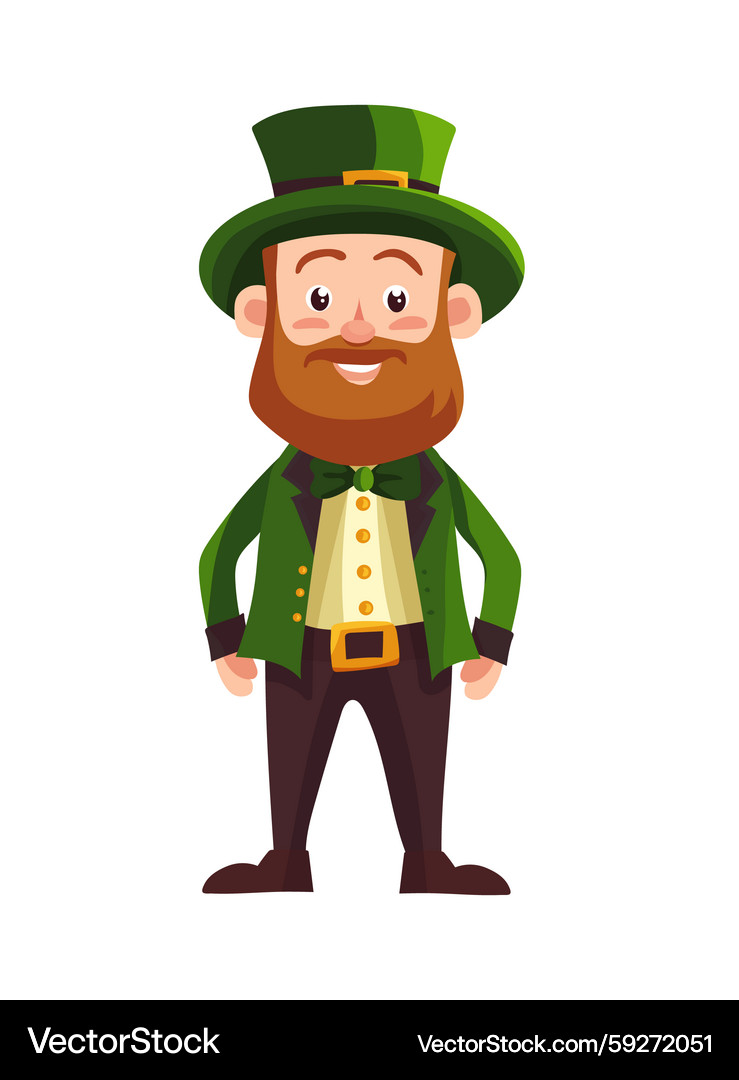 St. Patrick's Day Leprechaun – Royalty-Free Vector | VectorStock, image size:739x1080