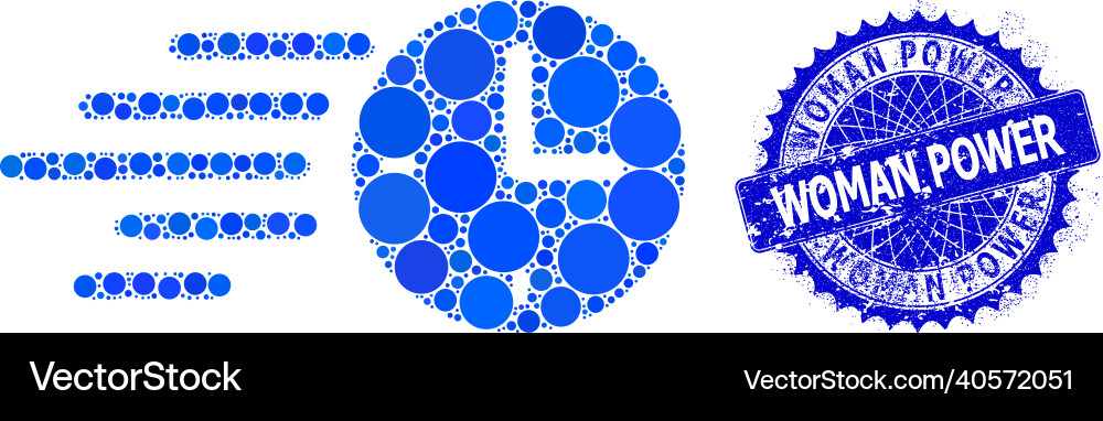 Time movement mosaic of small circles Vector Image