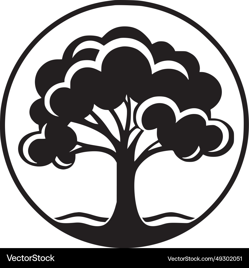 Tree - minimalist and simple silhouette Tree - minimalist and simple silhouette vector image