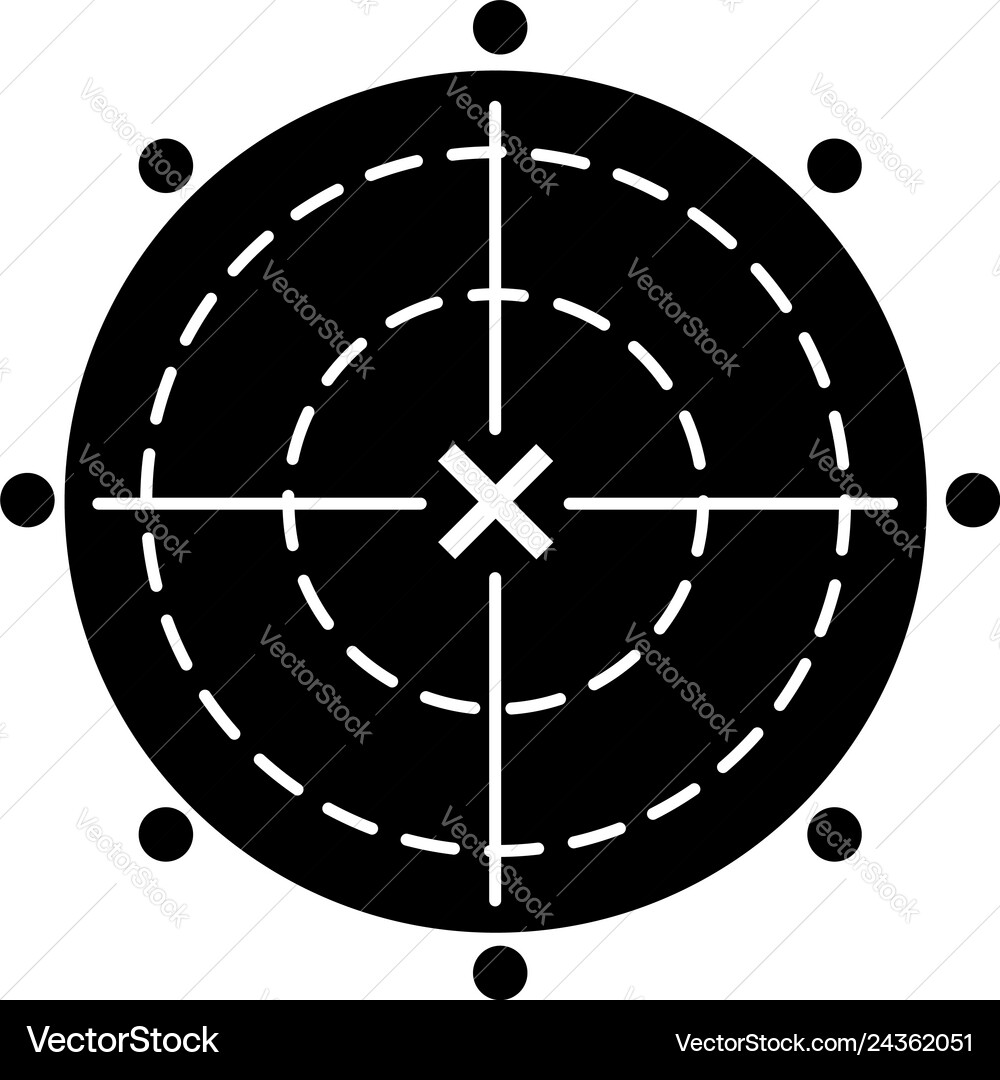 Weapon target icon simple style Vector Image