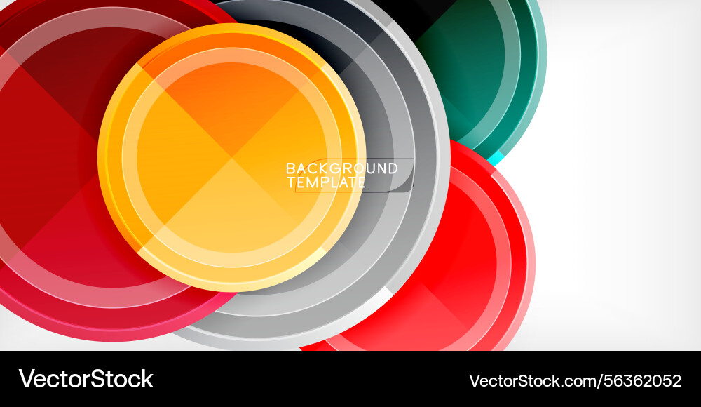 Abstract circles overlap creating vibrant color Abstract circles overlap creating vibrant color Vector Image