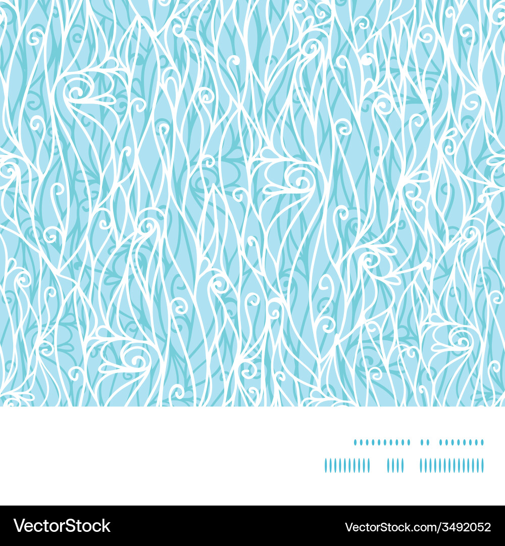 Abstract frost swirls texture horizontal frame vector image