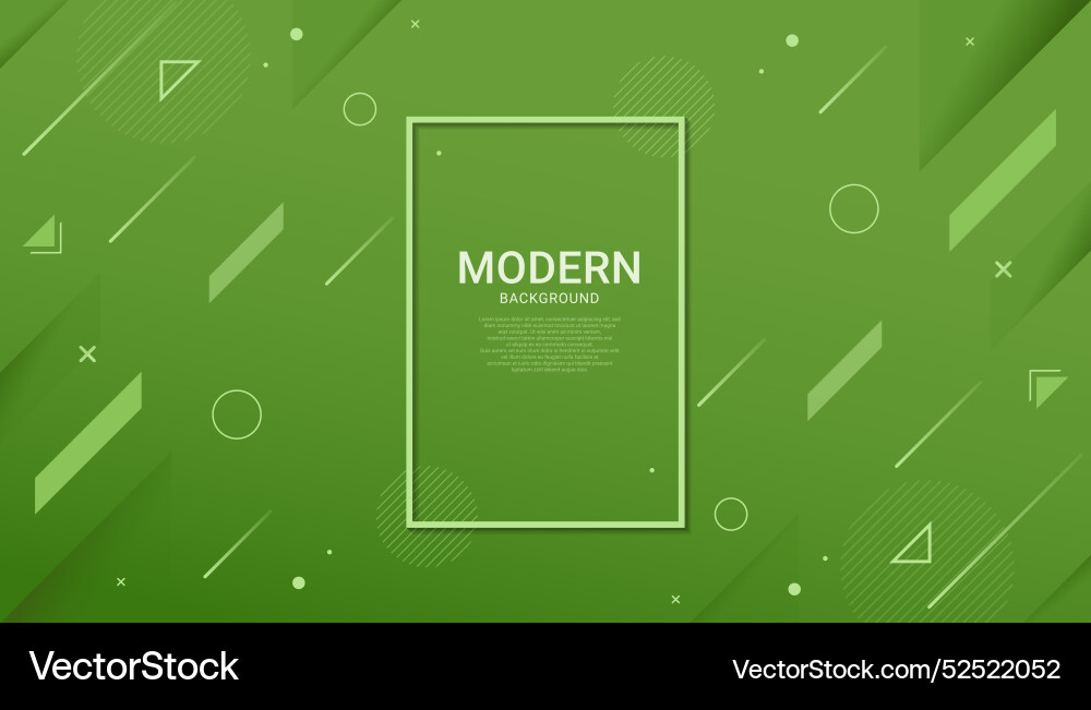 Abstract gradient geometric shape green lines vector image