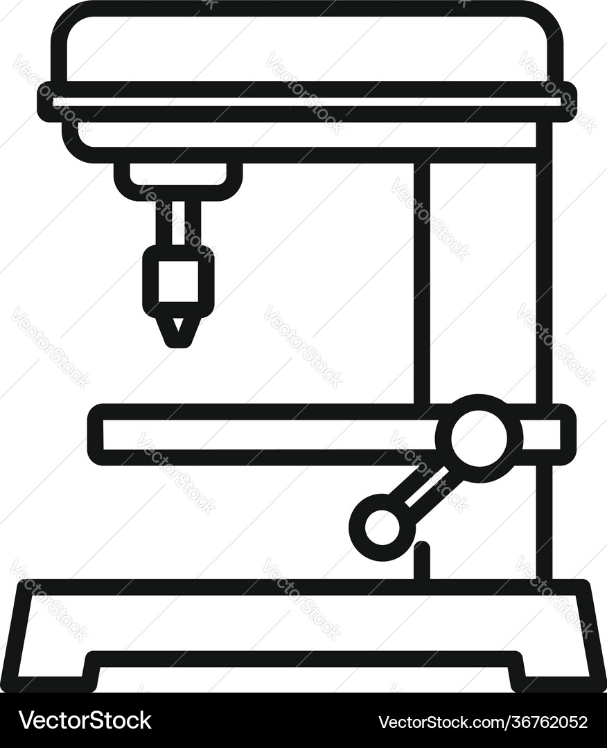Automated milling machine icon outline style Automated milling machine icon outline style Vector Image