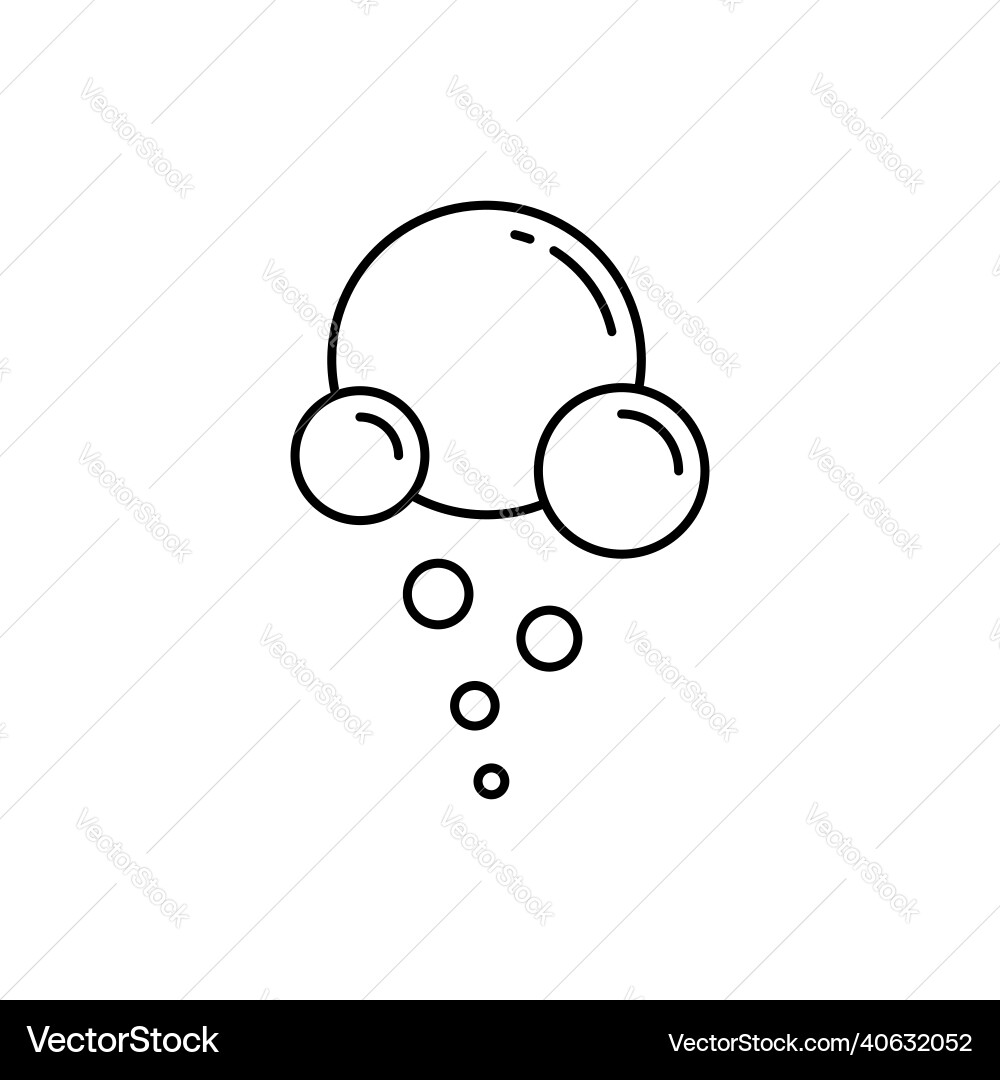 Bubble line icon circle soap linear Bubble line icon circle soap linear vector image