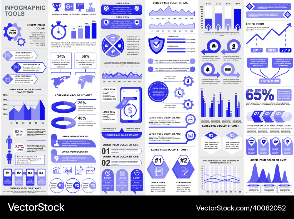 Bundle infographic elements data visualization Bundle infographic elements data visualization Vector Image