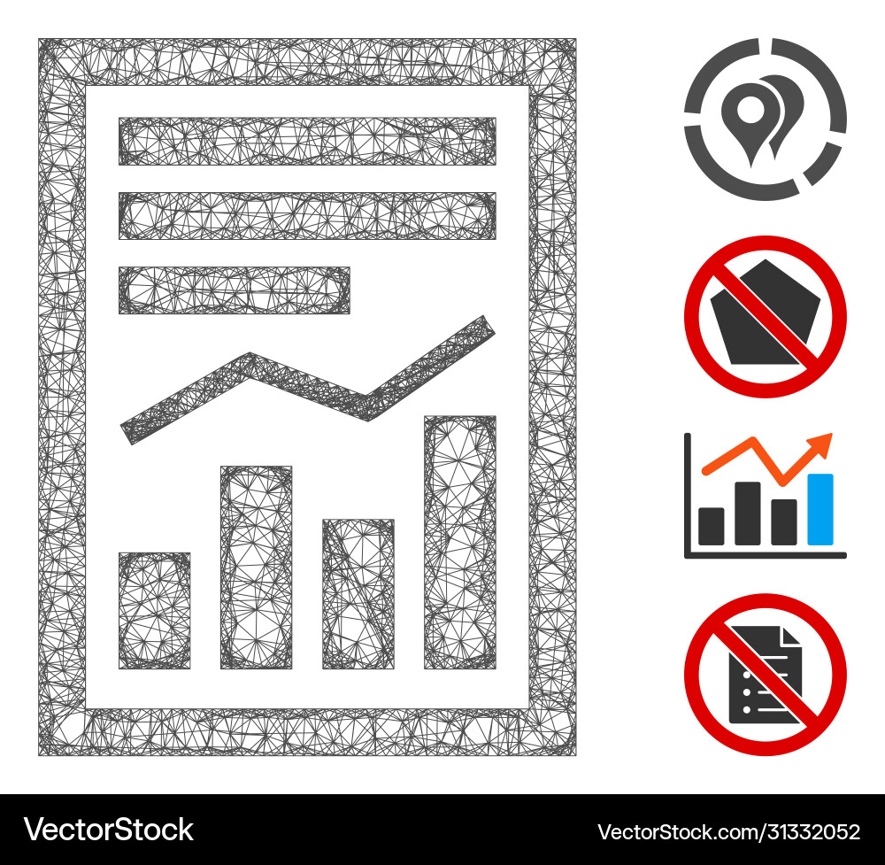Chart report page web mesh Chart report page web mesh vector image
