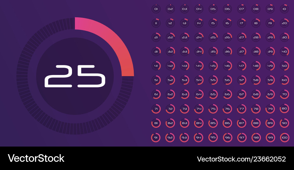 Circular interval timer Vector Image
