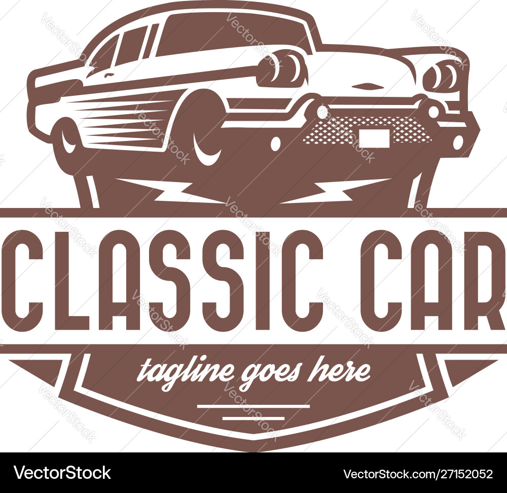 Classic Car Logo Template Vector Image