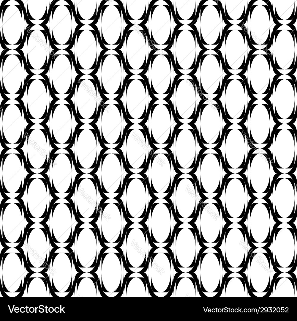 Design seamless monochrome ellipse lines pattern Vector Image