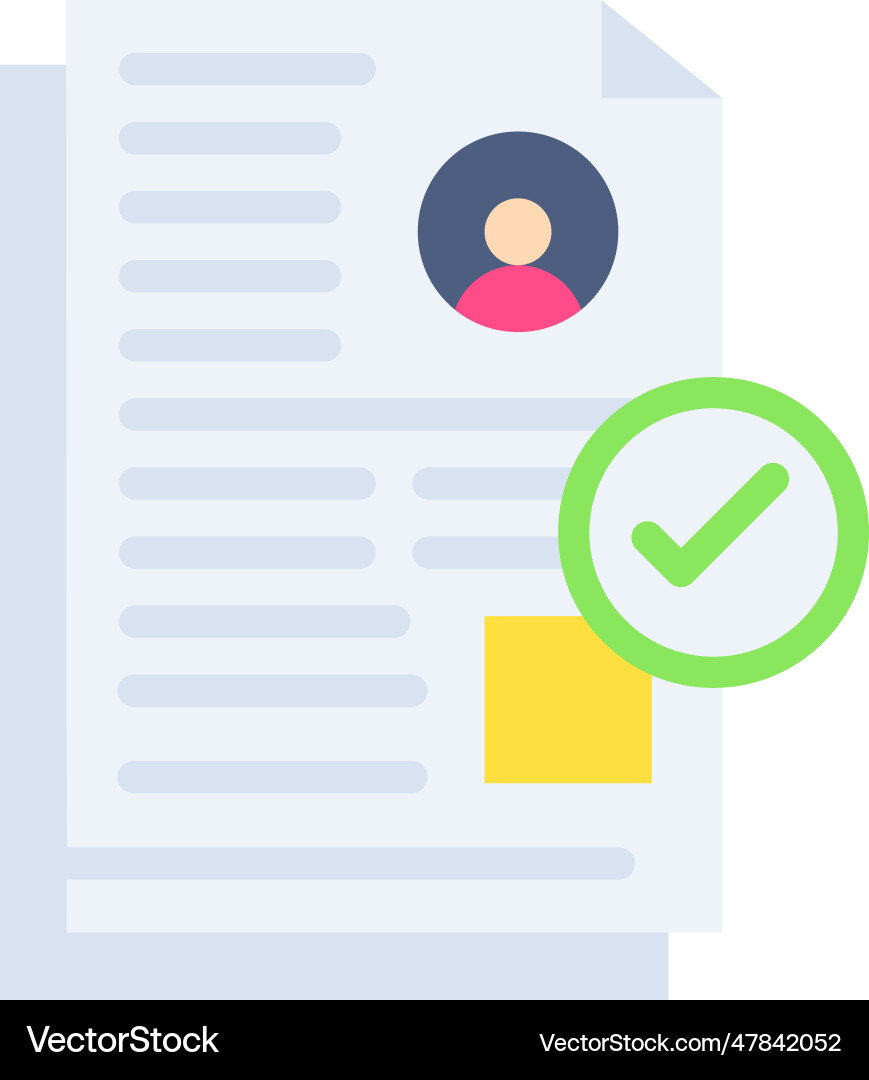 Document approved icon image vector image