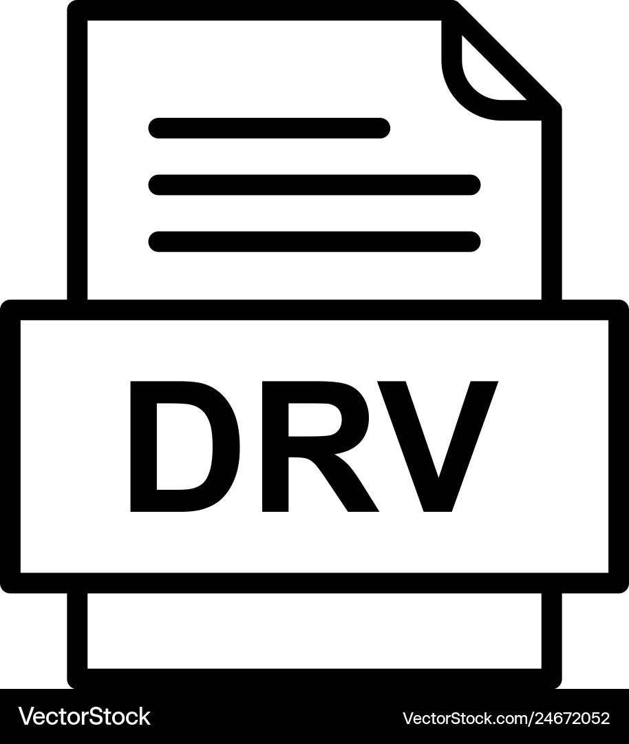 Drv file document icon Vector Image