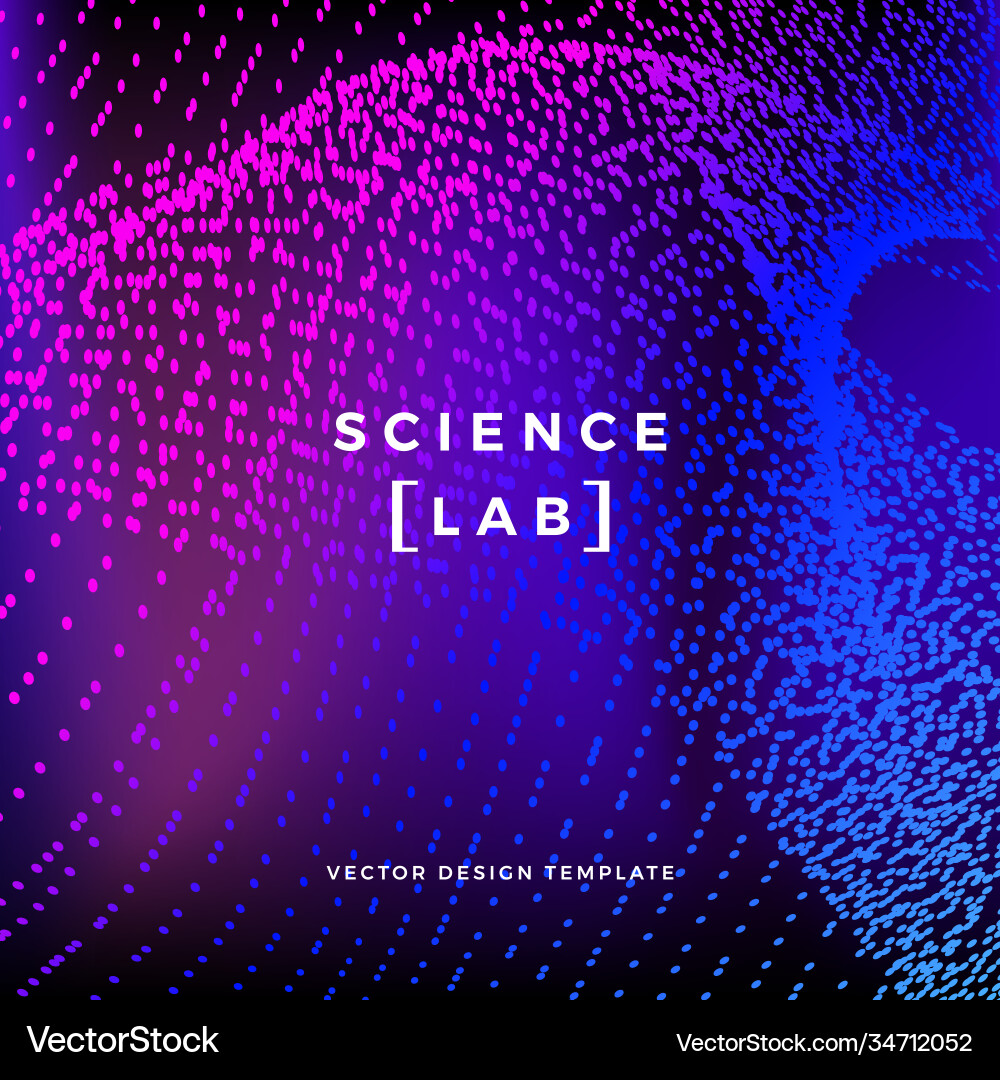 Futuristic background with dynamic particles Vector Image