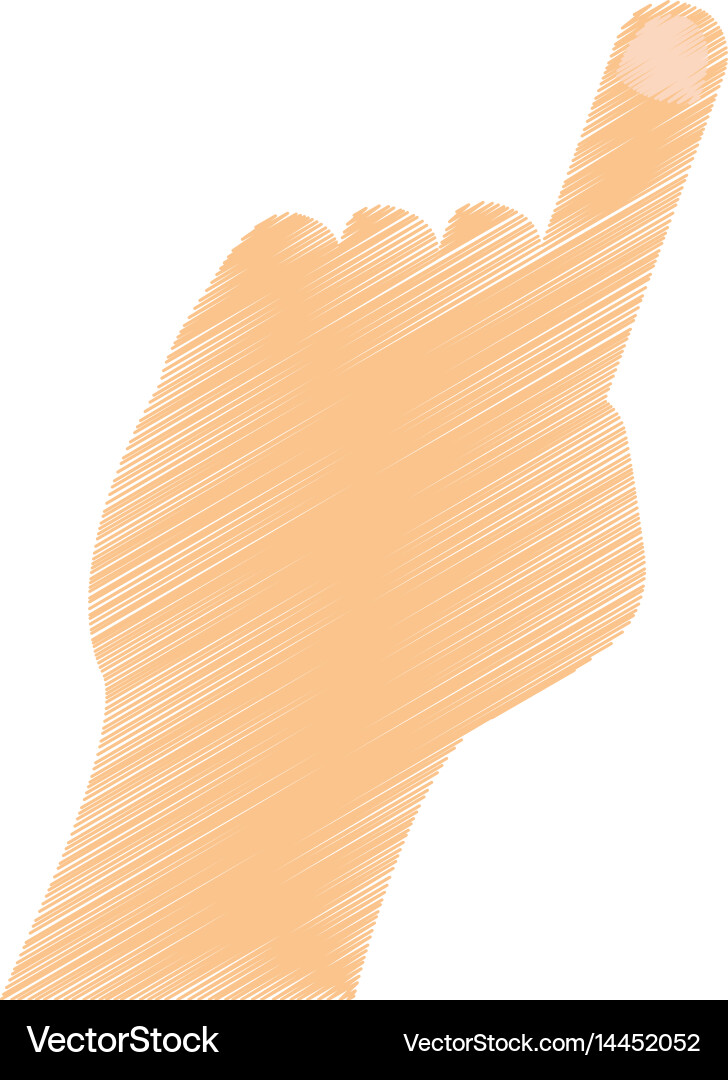 Hand pointing with index finger icon image Vector Image