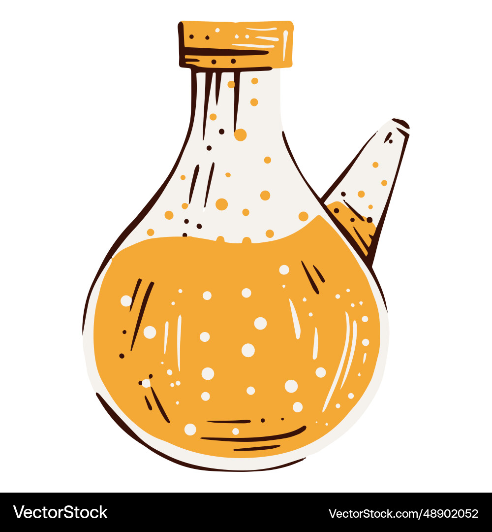 Lab flask hand drawn Lab flask hand drawn Vector Image