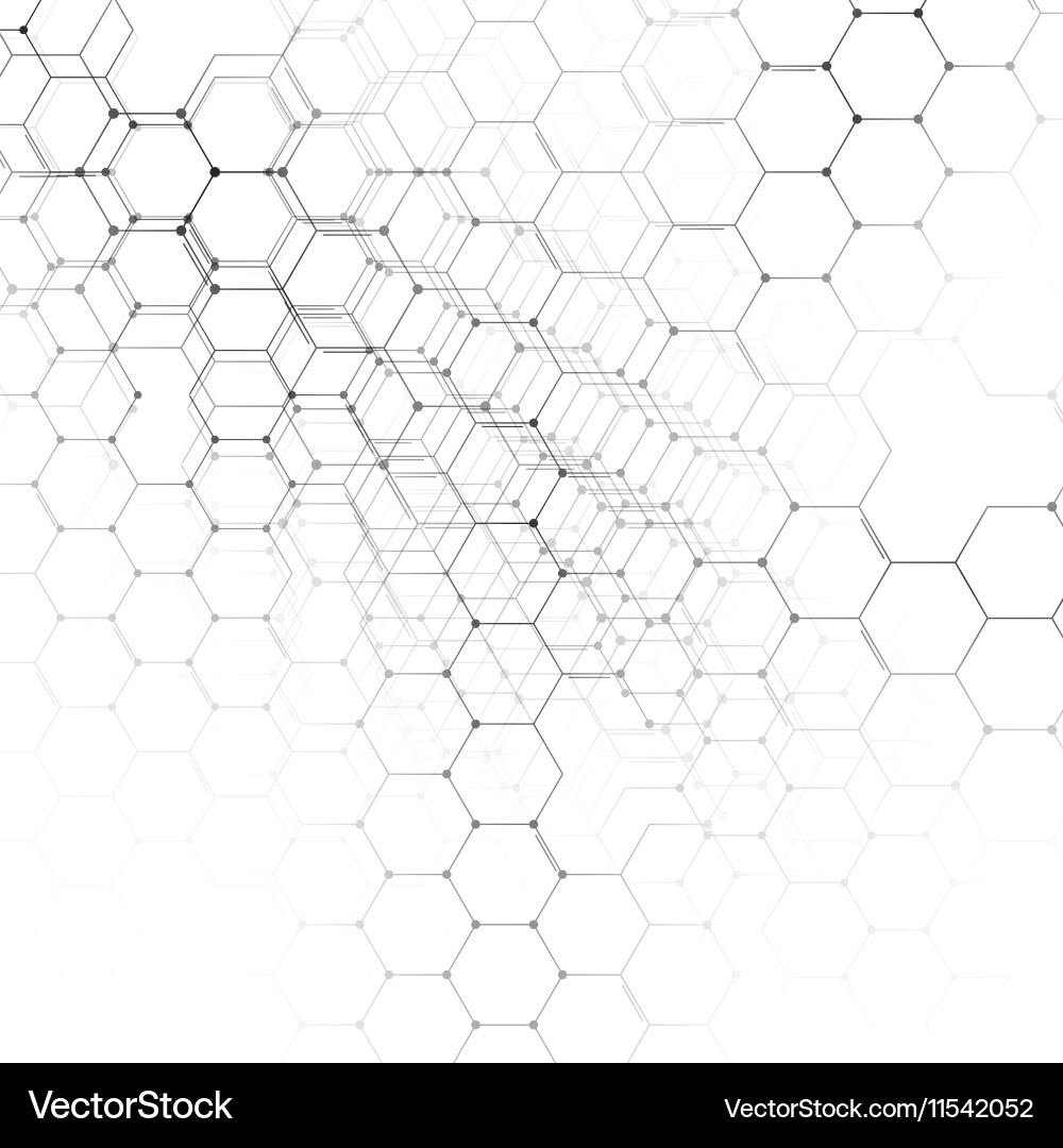 Molecular Hexagonal Structure vector image
