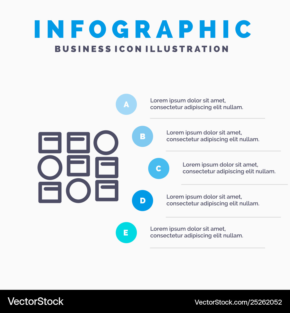 Pattern system data science line vector image
