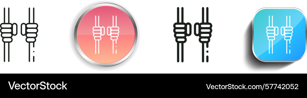 Prision icon thin linear regular and button style Prision icon thin linear regular and button style vector image