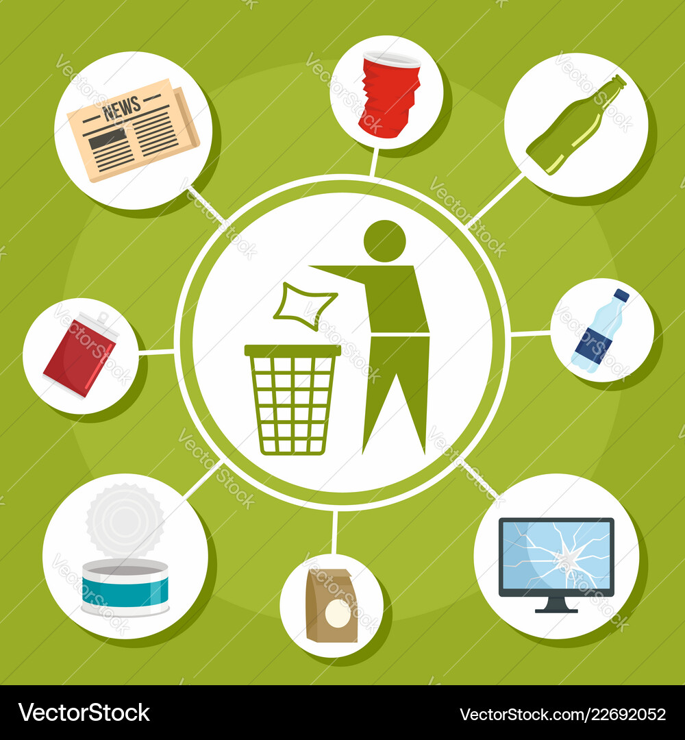 Recycle Object Concept Background vector image