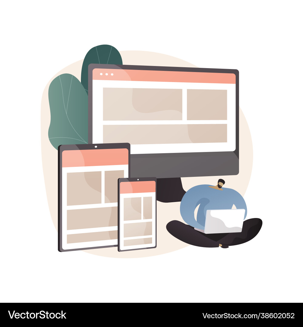 Responsive web design abstract concept Responsive web design abstract concept vector image