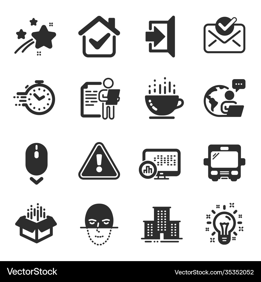 Set business icons such as job interview open Set business icons such as job interview open vector image