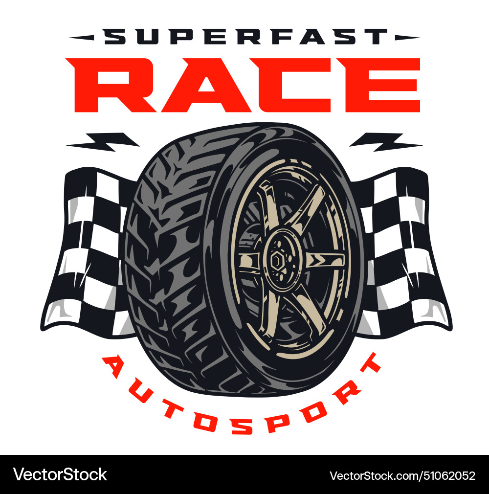 Superfast race vintage poster colorful Superfast race vintage poster colorful vector image