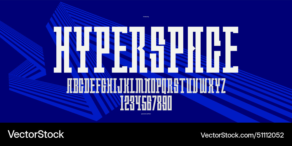 Technology and future style display font Technology and future style display font vector image