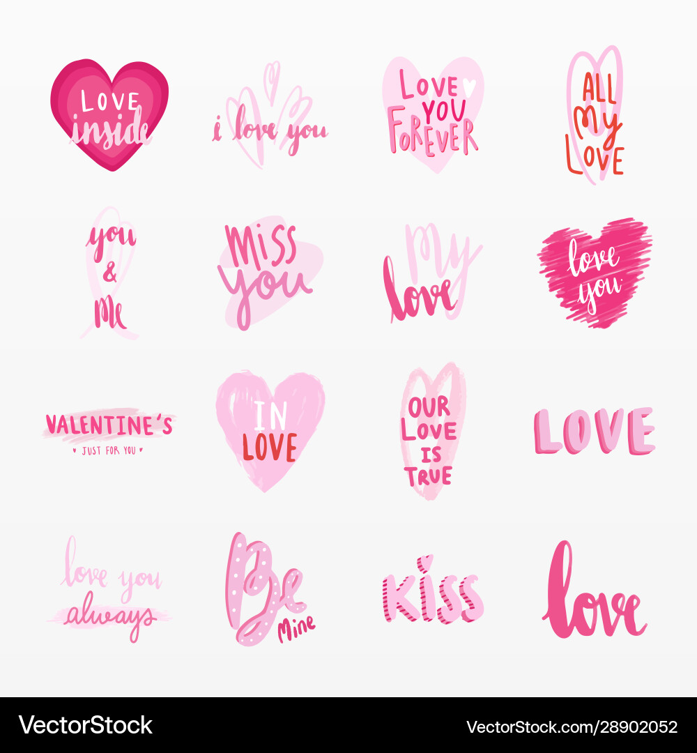 Variety love set Vector Image
