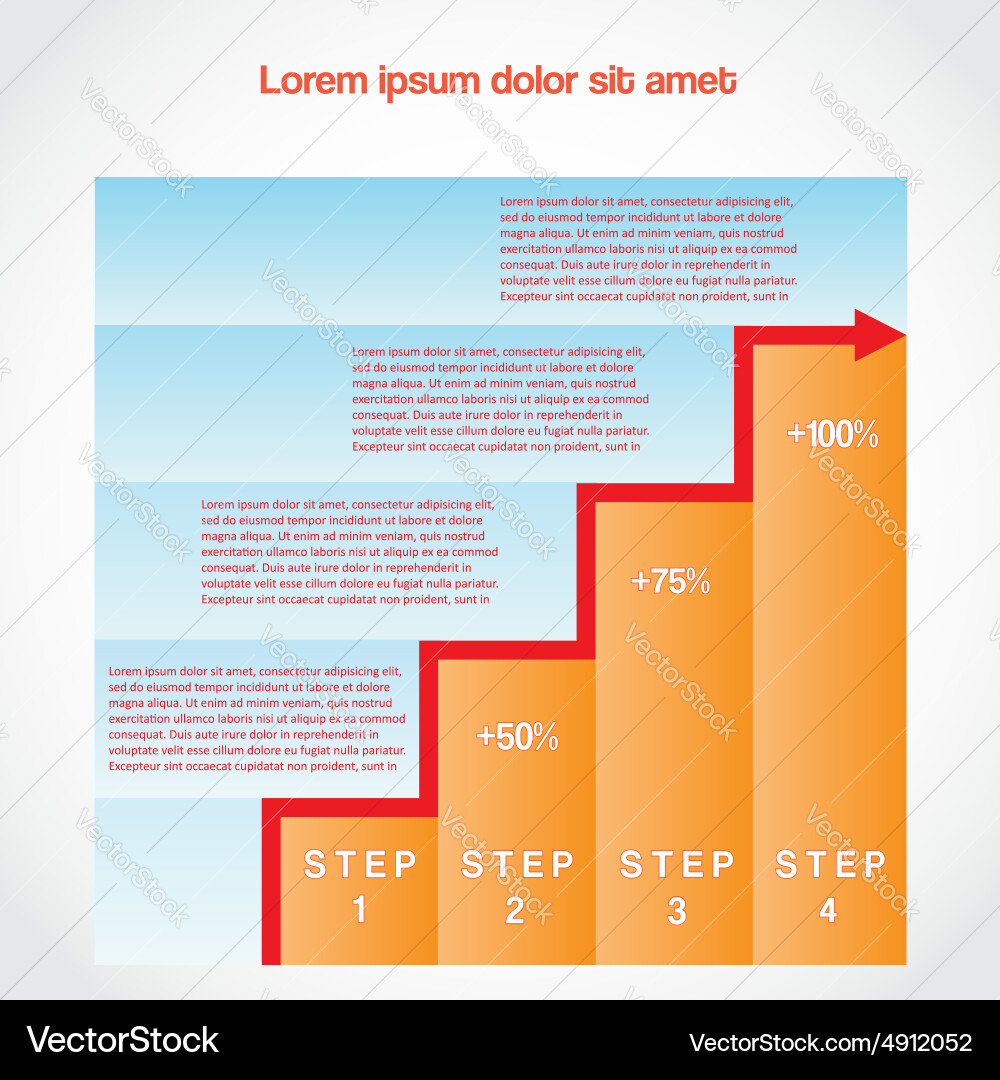 Visualisation of data bar chart vector image