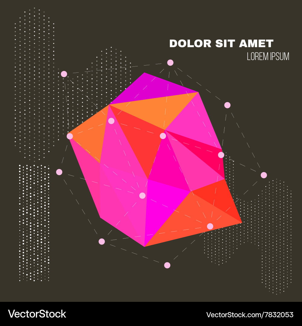 3d low polygon geometry background abstract vector image