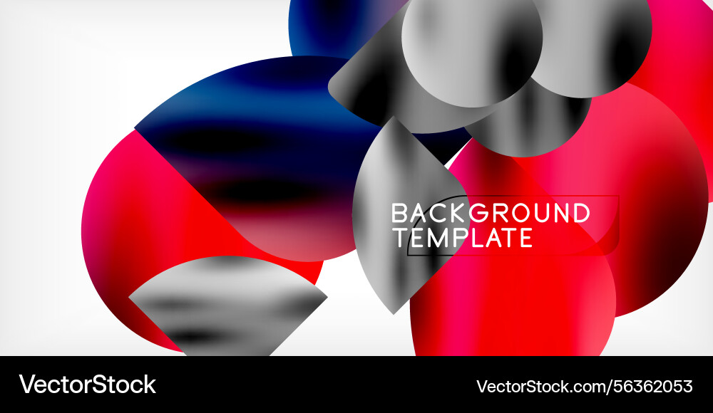 Abstract shapes overlap creating vibrant color Vector Image