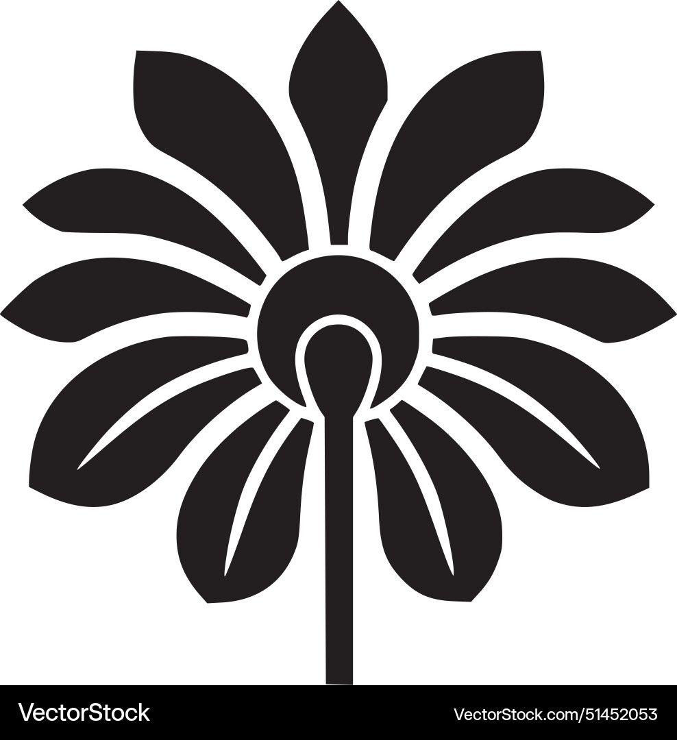 Blume - schwarz und weiß Blume - schwarz und weiß vektorbild