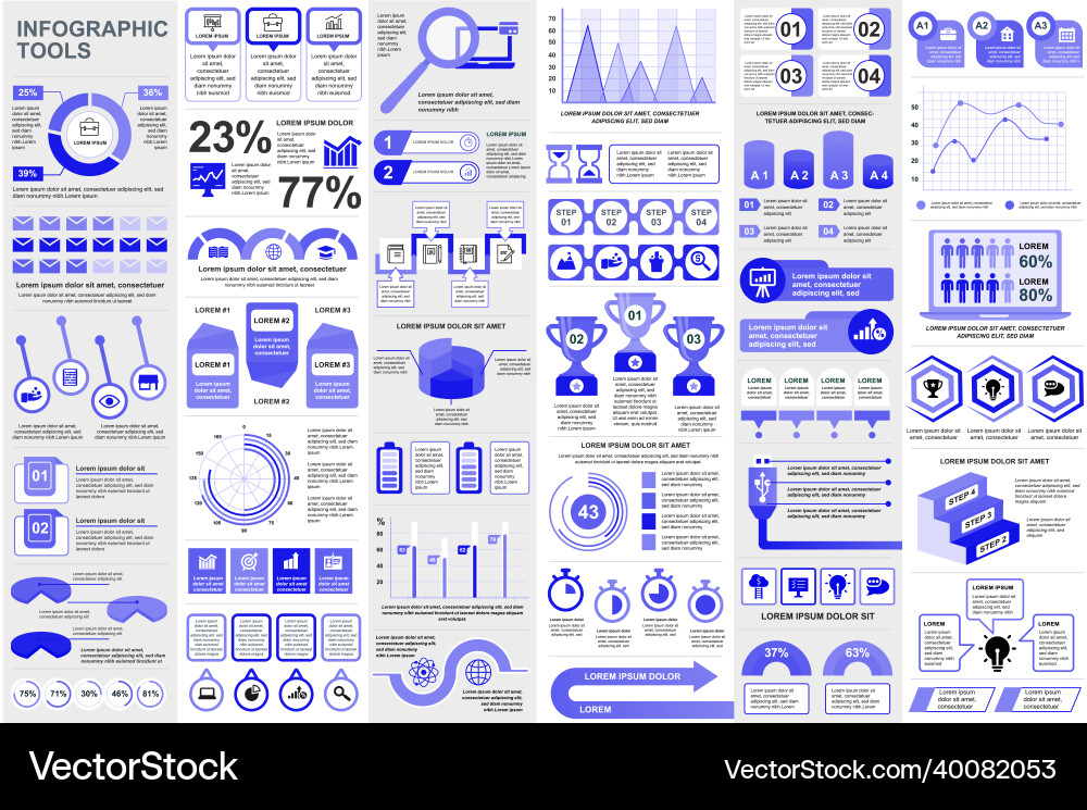 Bundle infographic elements data visualization Bundle infographic elements data visualization Vector Image