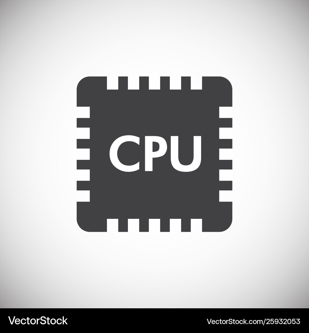 Computer chip related icon on background Computer chip related icon on background vector image
