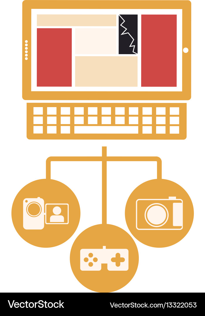 Computer database server icon stock vector image