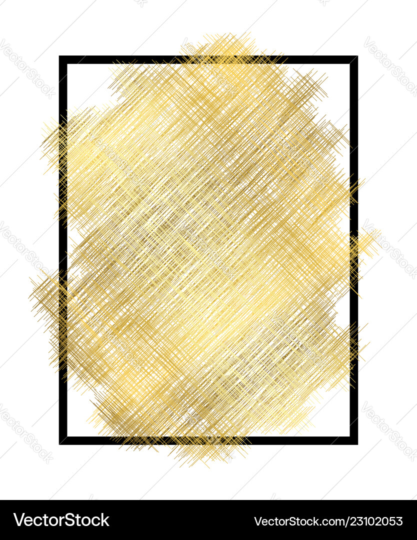 Golden Metallic Textur Frame Vektorbild