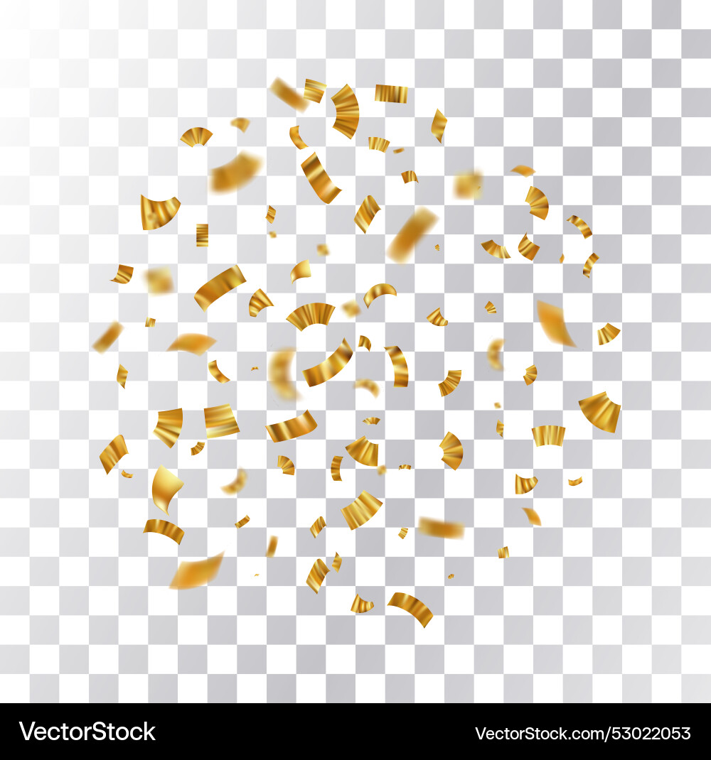 Goldene Konfetti Explosion von Goldband Goldene Konfetti Explosion von Goldband vektorbild