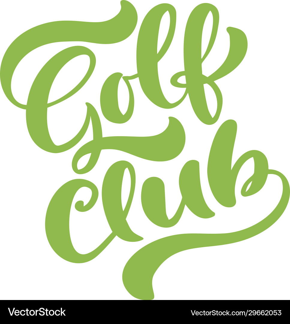 Golf club calligraphy lettering text logo Vector Image