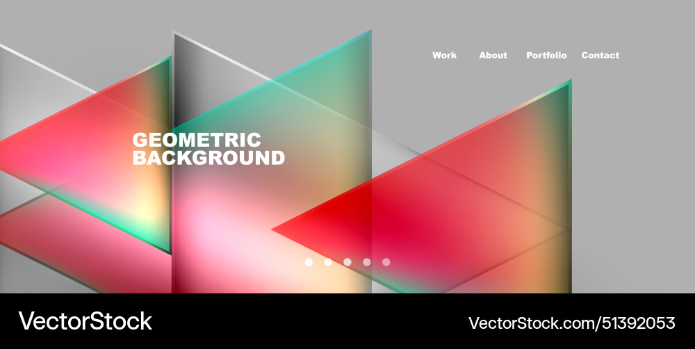 Gradient triangle geometric minimal wallpaper Vector Image